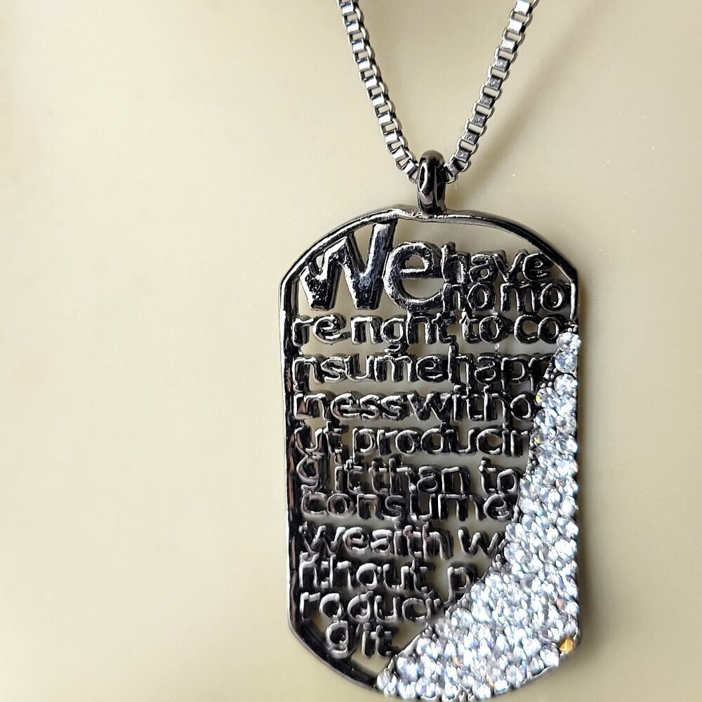 Mens Dog Tag Pendant Necklace
